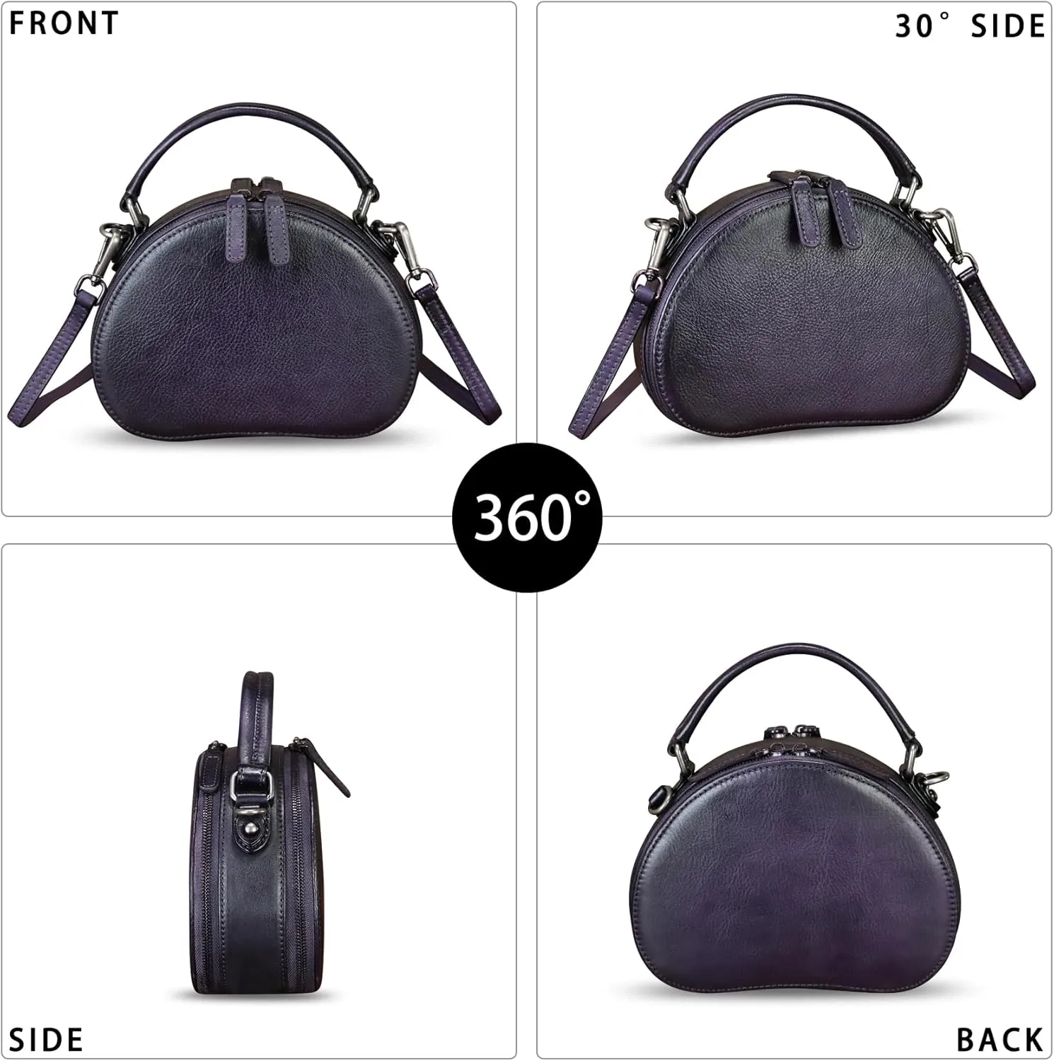 Genuine Leather Small Purses for Women Crossbody Bag Vintage Handmade Phone Bags with Strap