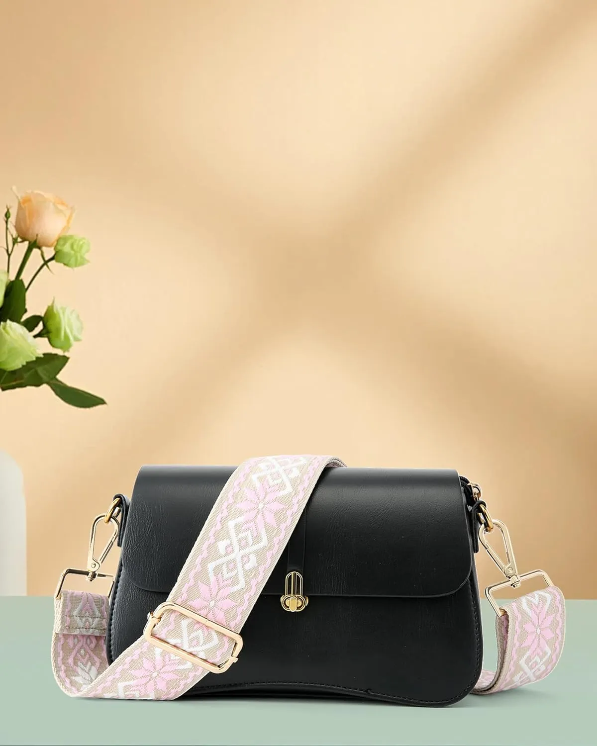 GINJKGO Purse Straps Replacement Crossbody - Adjustable Bag Strap for Purses, Wide Shoulder Strap for Women Guitar Purses