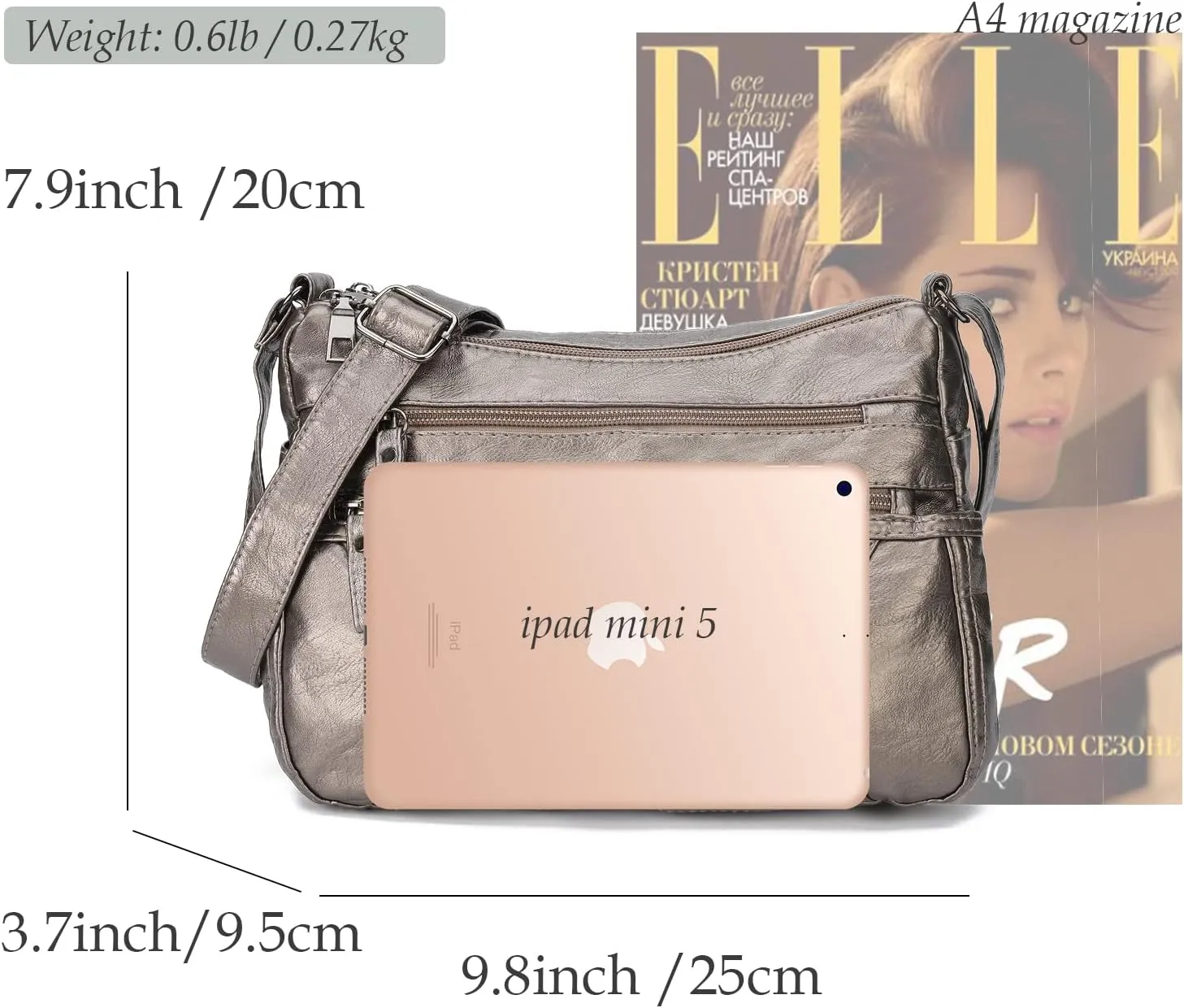 Gladdon Small Crossbody Bags for Women Leather Shoulder Purses Vegan Womens Cross body Bag Lightweight