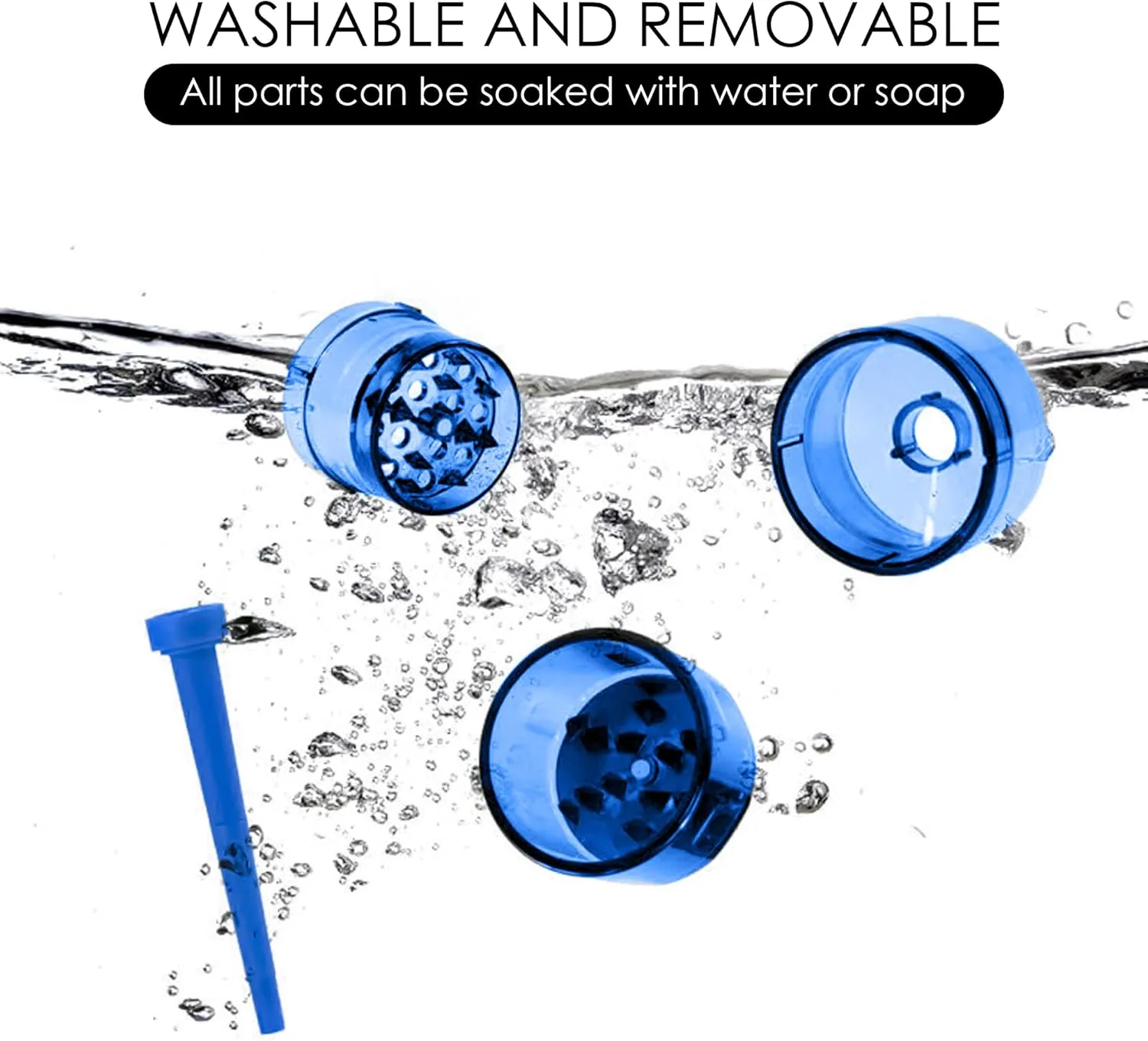 GOCHA | Premium Herb Grinder & Cone Loader | All-in-One Portable Filling Machine with Storage | For Pre-Rolled Cones (Blue)