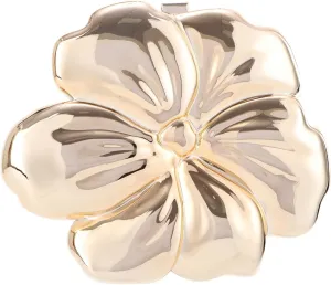 GOKTOW Unique Acrylic Clutch Purse,Floral Shape Acrylic Metallic Handbag Fancy Evening Bags for Women Party Prom