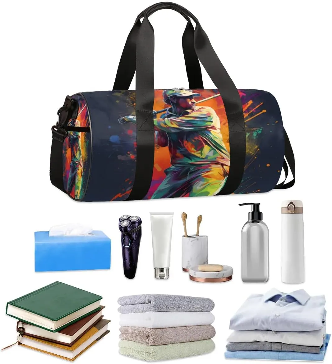 Golf Player Travel Duffle Bag Gym Bag for Women Men Lightweight Carry on Duffel Bag for Sports Gyms Weekend Getaway
