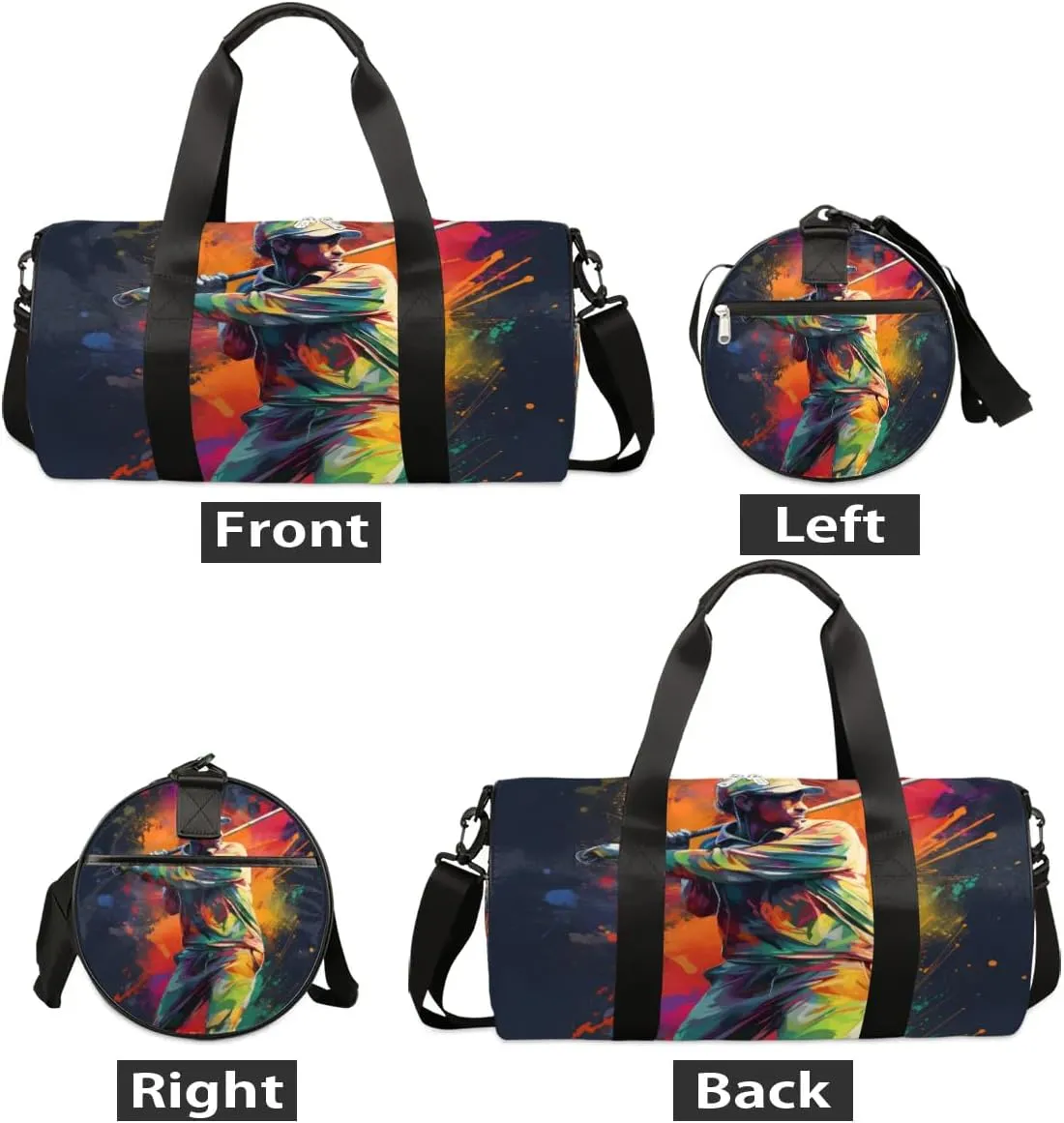 Golf Player Travel Duffle Bag Gym Bag for Women Men Lightweight Carry on Duffel Bag for Sports Gyms Weekend Getaway