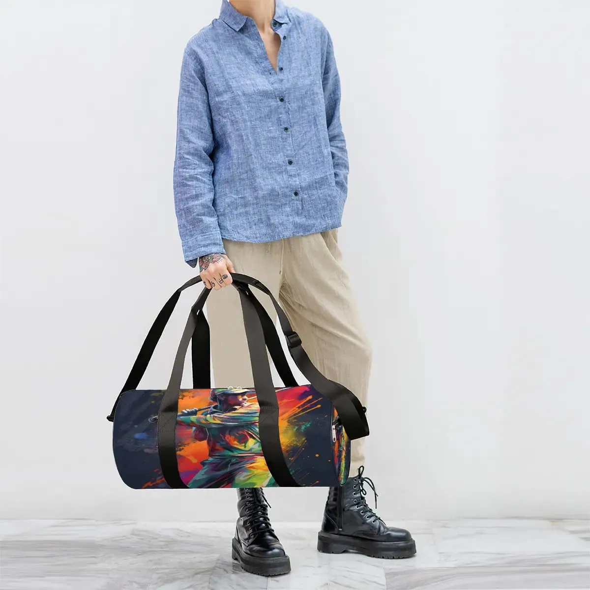 Golf Player Travel Duffle Bag Gym Bag for Women Men Lightweight Carry on Duffel Bag for Sports Gyms Weekend Getaway