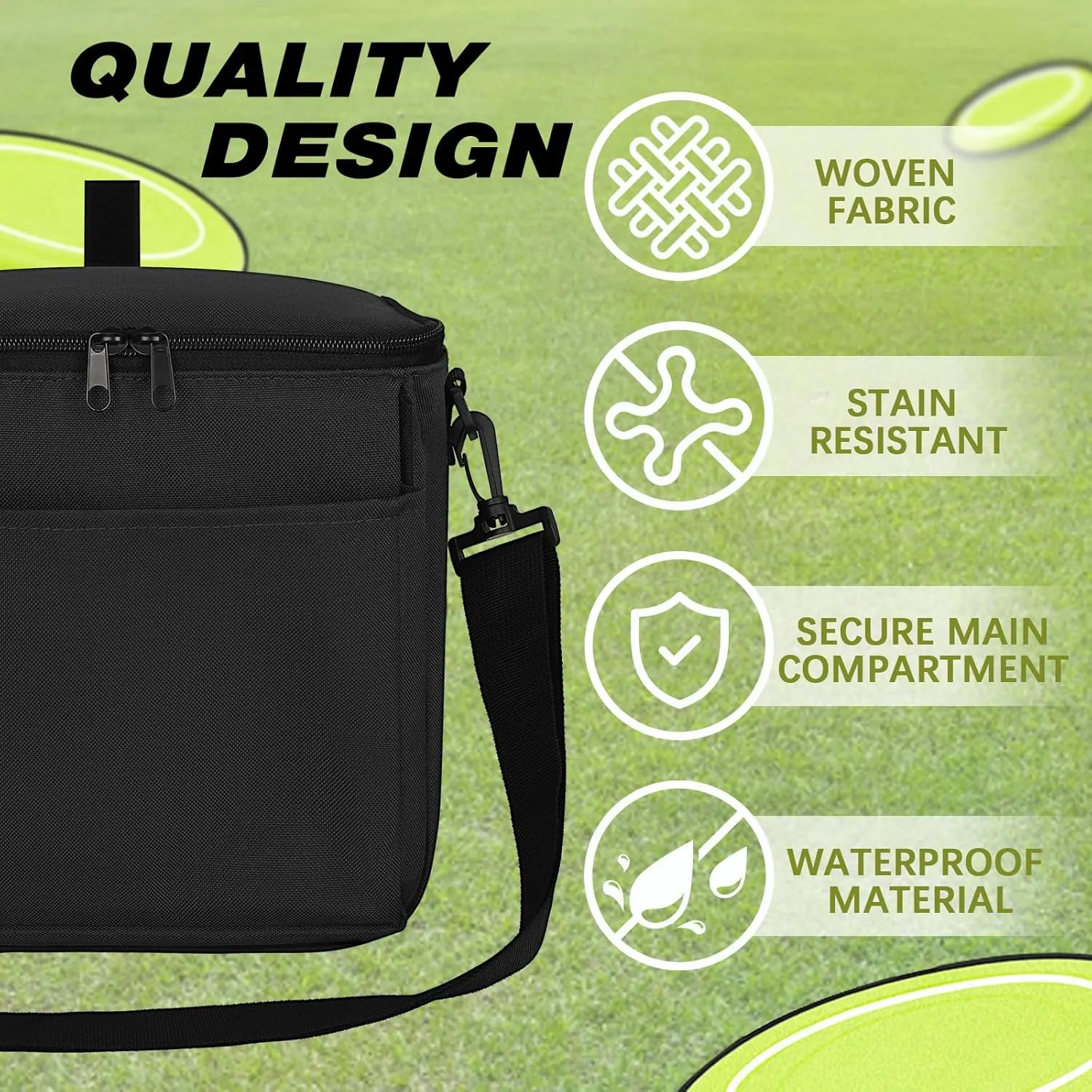 Goloni Disc Golf Bag Holds 8 Discs,Lightweight & Large Capacity disk golf bags, Disc & Pet Frisbee Toys,disc golf accessories & disc golf bags for men