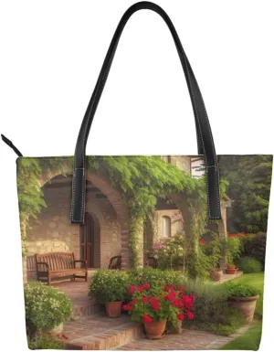 Gorgeous Yard printed Handbag Reusable Shoulder Bags Fashionable Shopping Bags Tote Handbags