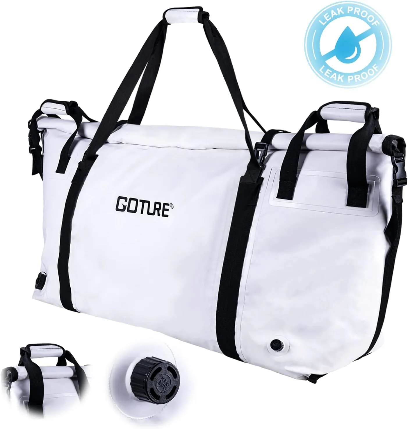 Goture Insulated Fish Cooler Bag, Monster Leakproof Fish Kill Bag, Portable Large Fishing Cooler Bag for Outdoor Travel with Drain Plug, Keep Ice Cold All Day Long （58.3x11.8x23.6in）