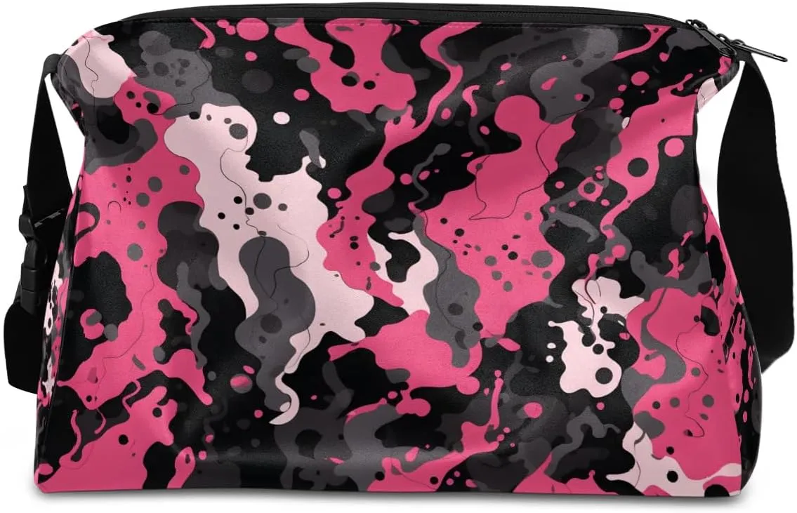 Gym Bags for Men 14.8 Inch Lightweight Carry On Bags for Airplanes Waterproof Duffle Bag for Travel, Abstract Camouflage Printing