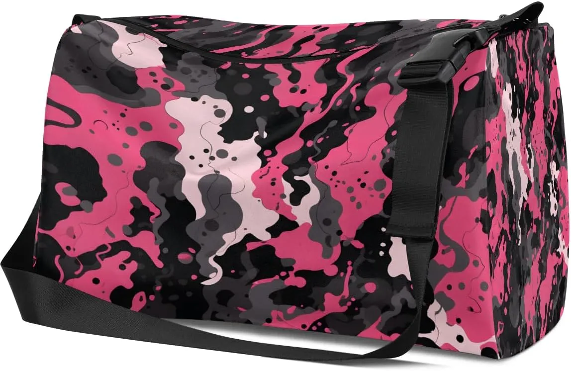 Gym Bags for Men 14.8 Inch Lightweight Carry On Bags for Airplanes Waterproof Duffle Bag for Travel, Abstract Camouflage Printing