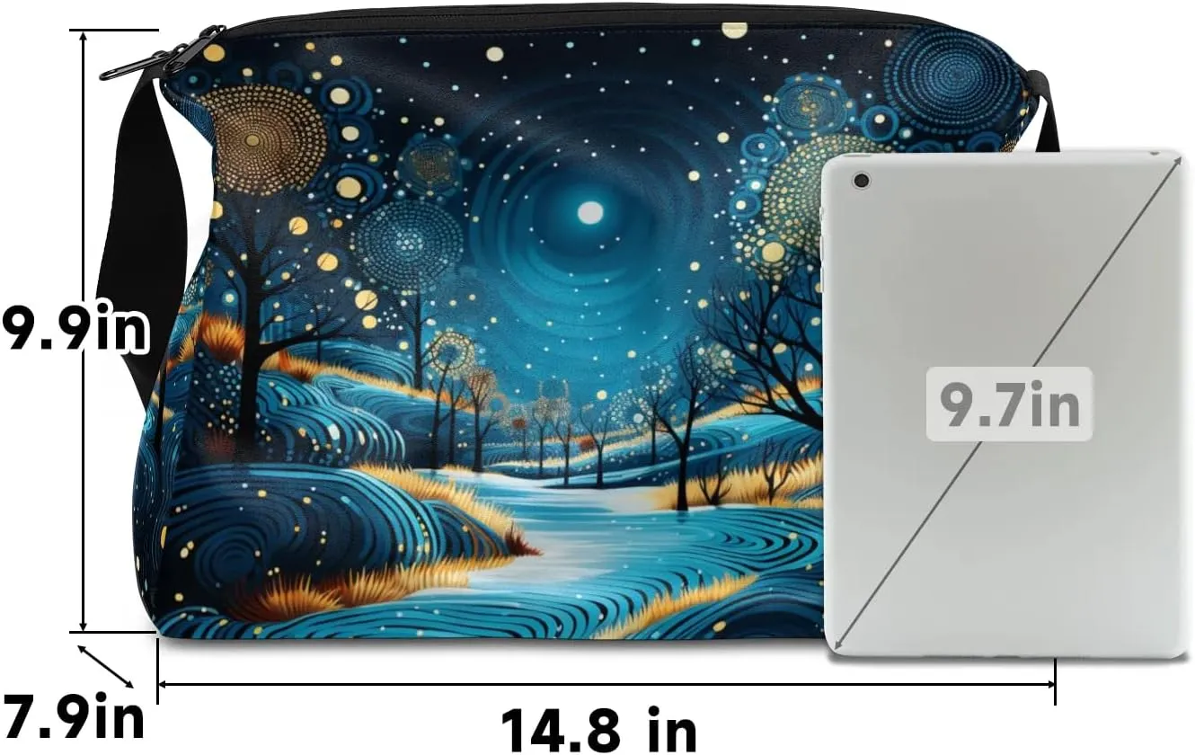 Gym Bags for Men 14.8 Inch Lightweight Carry On Bags for Airplanes Waterproof Duffle Bag for Travel, Art Abstract Scenery Print