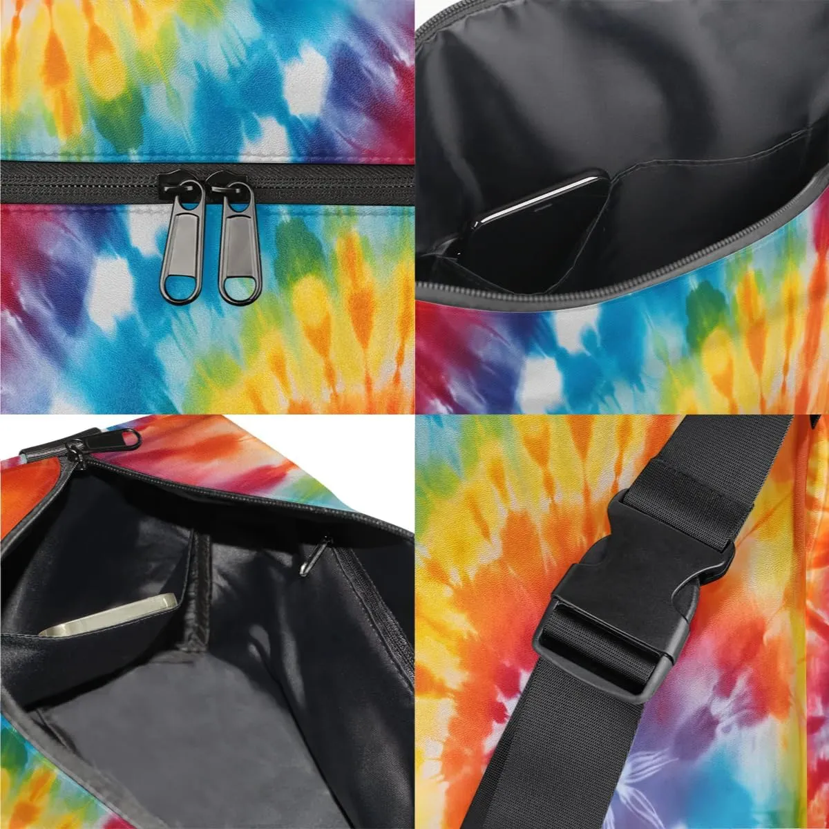 Gym Bags for Men 14.8 Inch Lightweight Carry On Bags for Airplanes Waterproof Duffle Bag for Travel, Art Patterns Colors