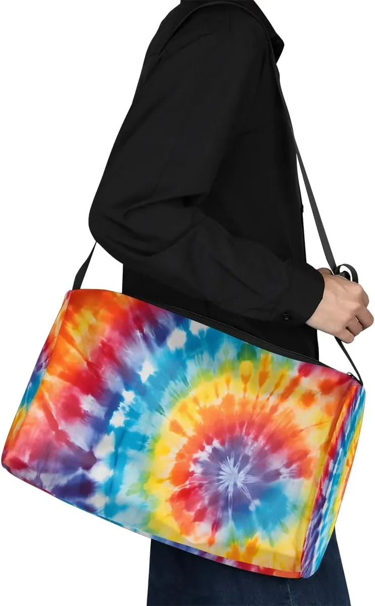 Gym Bags for Men 14.8 Inch Lightweight Carry On Bags for Airplanes Waterproof Duffle Bag for Travel, Art Patterns Colors