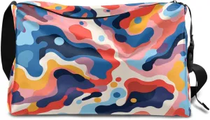Gym Bags for Men 14.8 Inch Lightweight Carry On Bags for Airplanes Waterproof Duffle Bag for Travel, Art Printing Intersting