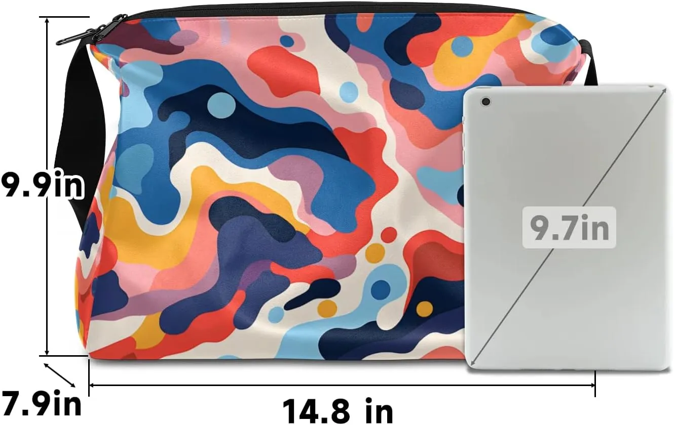 Gym Bags for Men 14.8 Inch Lightweight Carry On Bags for Airplanes Waterproof Duffle Bag for Travel, Art Printing Intersting