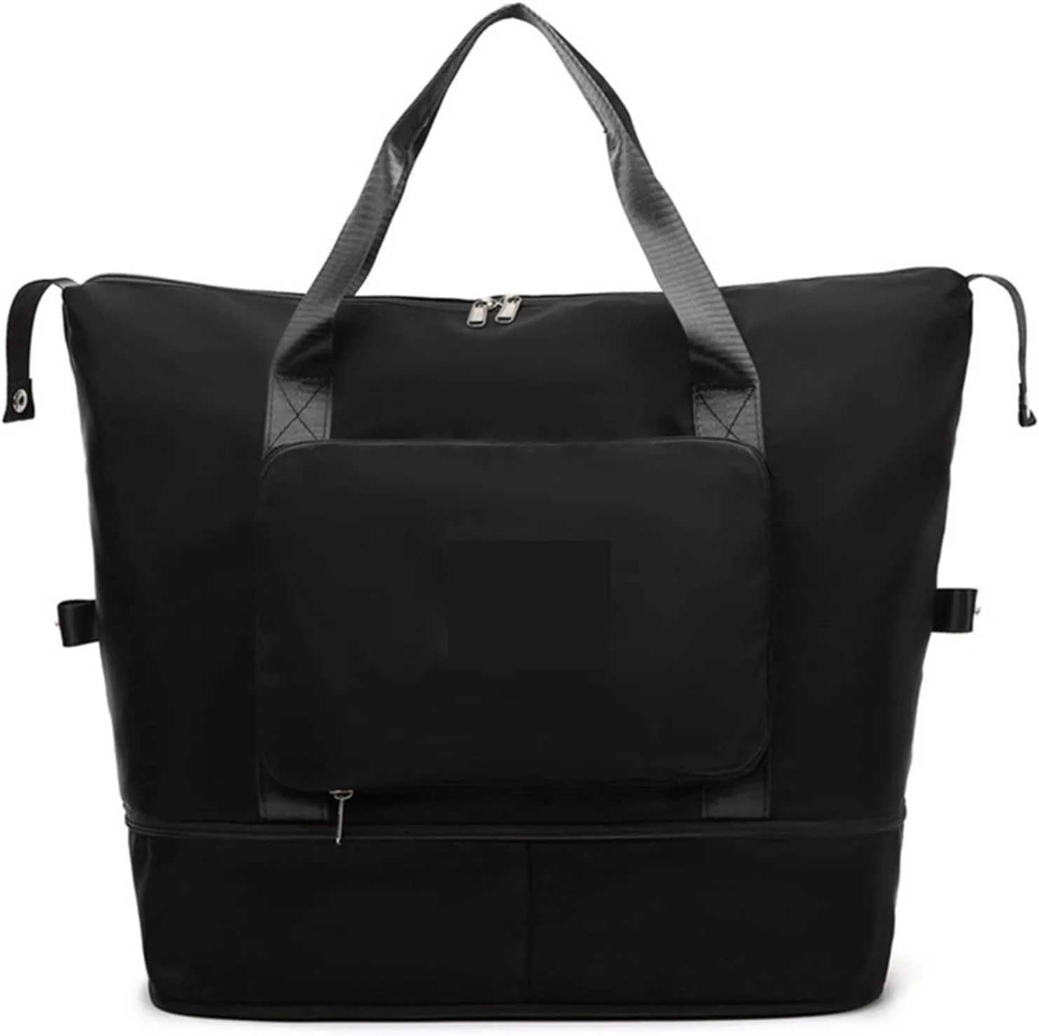 Gym Bags Large Capacity Folding Travel Bags Waterproof Tote Handbag Travel Duffle Bags Multifunctional Women Travel Yoga Bags (Color : Pink) (Black)