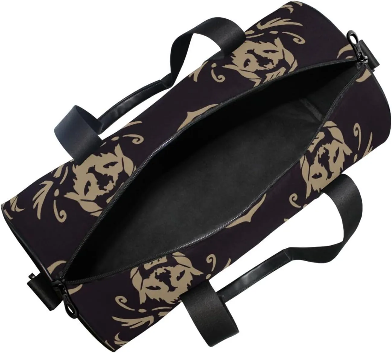 Gym Bag,Sports Duffle Bag,Cute Gym Bags with Inner Pocket,Weekender Travel Bag For Sport Workout Women Men,17.6x9 IN Black Goat
