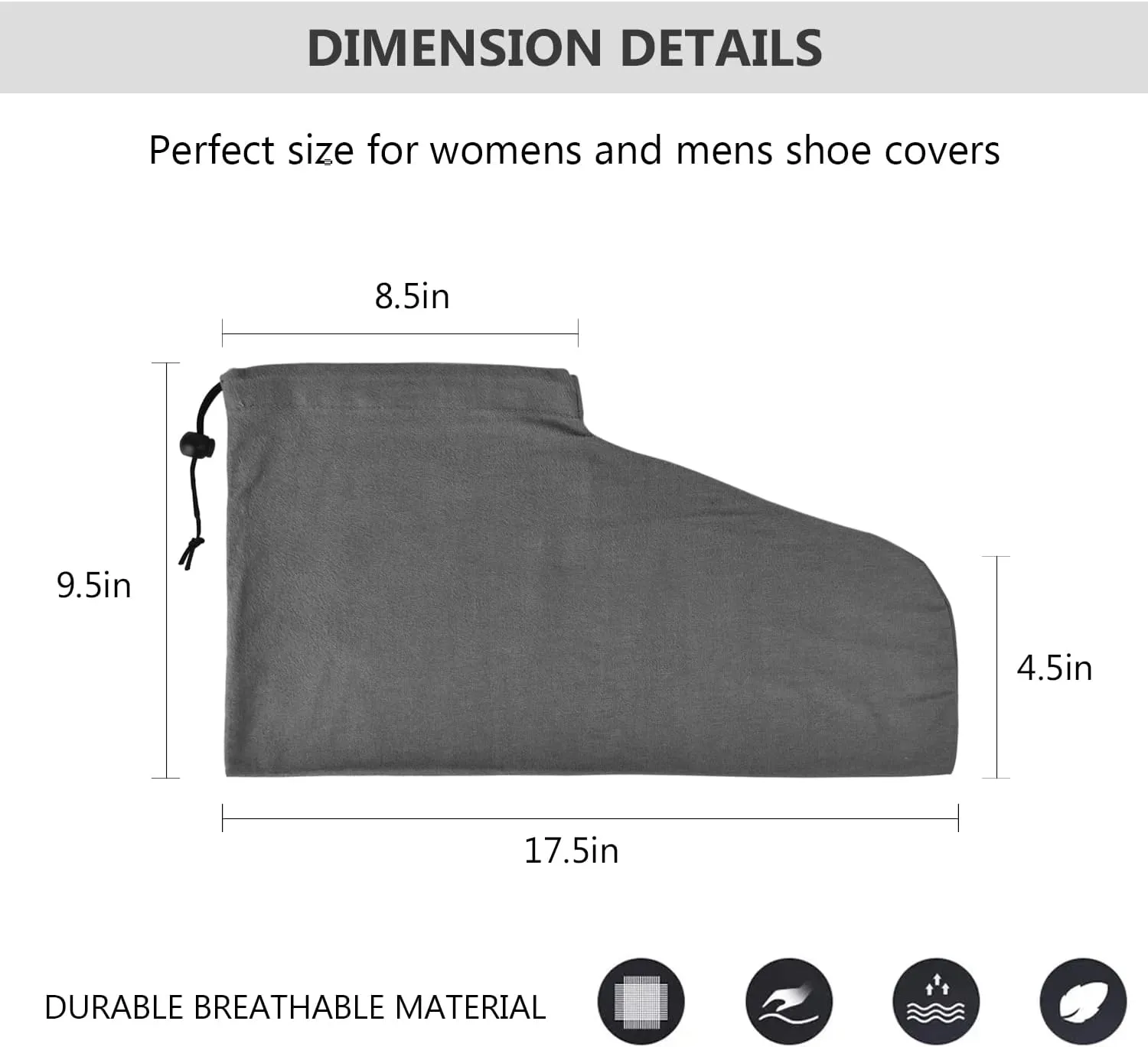 HAMBOLY Shoe Bags 6 Pack Dust Cover Storage Pouch with Drawstring Closure for Travel Protecting Storing Shoes