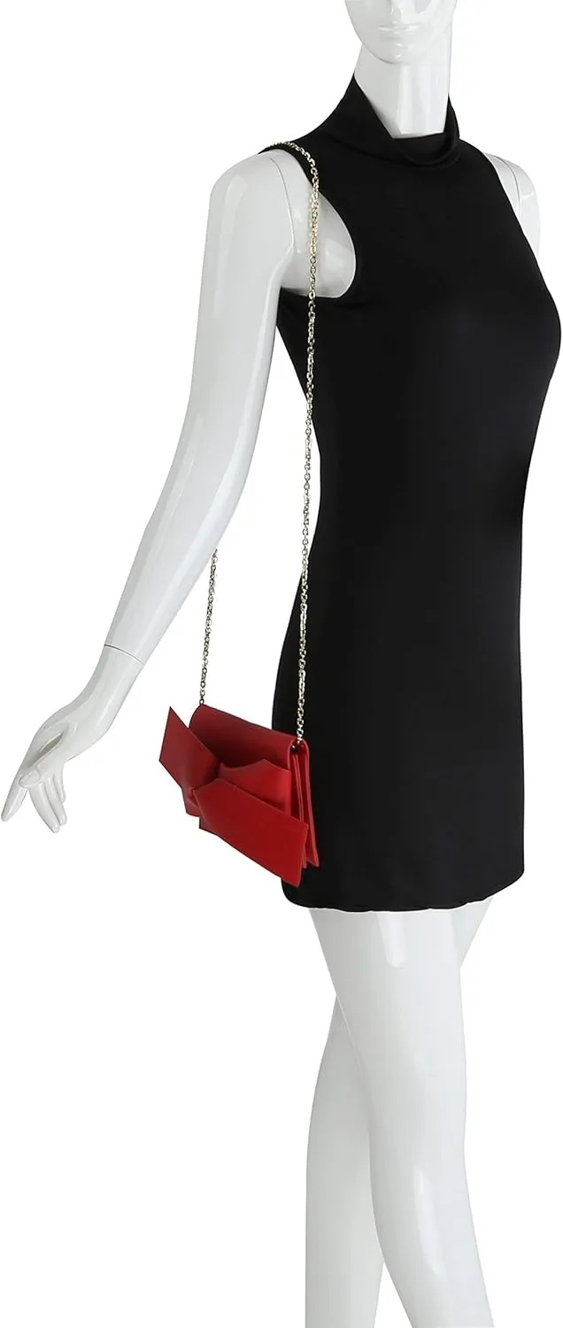 Handbag Republic Ribbon Bow Tie Shaped Clutch Crossbody Purses Sling Bags for Women Trendy
