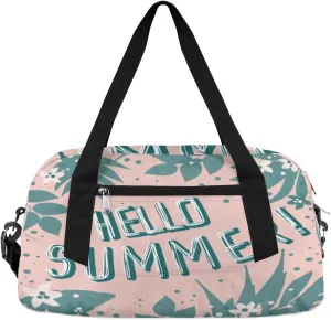 Hello Summer Tropic Jungle Kids Duffle Bag for Boys Girls Overnight Travel Bag Kids Duffel Bags Ballet Weekender Bag for School Gym Sport Sleepover Carry On Bag