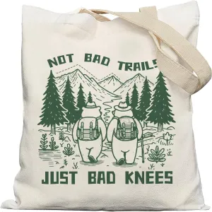 Hiking Lover Gifts Tote Bag, Hikers Mountain Travelers Gifts Canvas Tote Bags for Women, Gift for Adventurous Women
