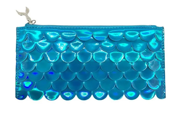 Holographic Scales Pencil Pouch: BLUE