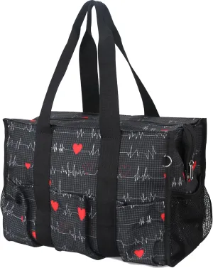 HoogaLife Nurse Bag for Work - Waterproof, Lightweight, Large Portable Bag with 14 Internal Pockets