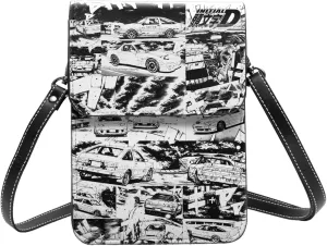 Initial D Wallet Phone Women'S Fashion Purse Adjustable Handba Crossbody Bags
