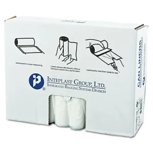Inteplast S334011N 33 Gallon Capacity, 40" Length x 33" Width x 11 Micron Thickness, Natural Color, High-Density Commercial Coreless Roll Can Liner (Case of 20 Roll, 25 Bags per Roll)