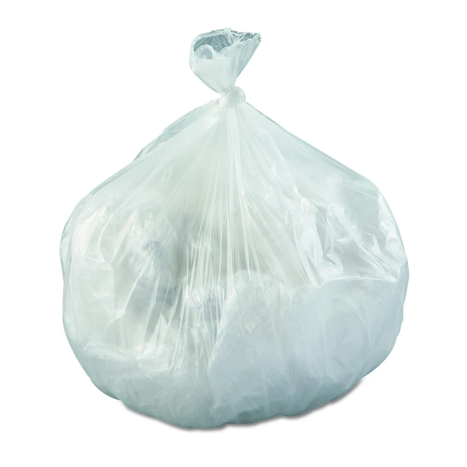 Inteplast S334011N 33 Gallon Capacity, 40" Length x 33" Width x 11 Micron Thickness, Natural Color, High-Density Commercial Coreless Roll Can Liner (Case of 20 Roll, 25 Bags per Roll)