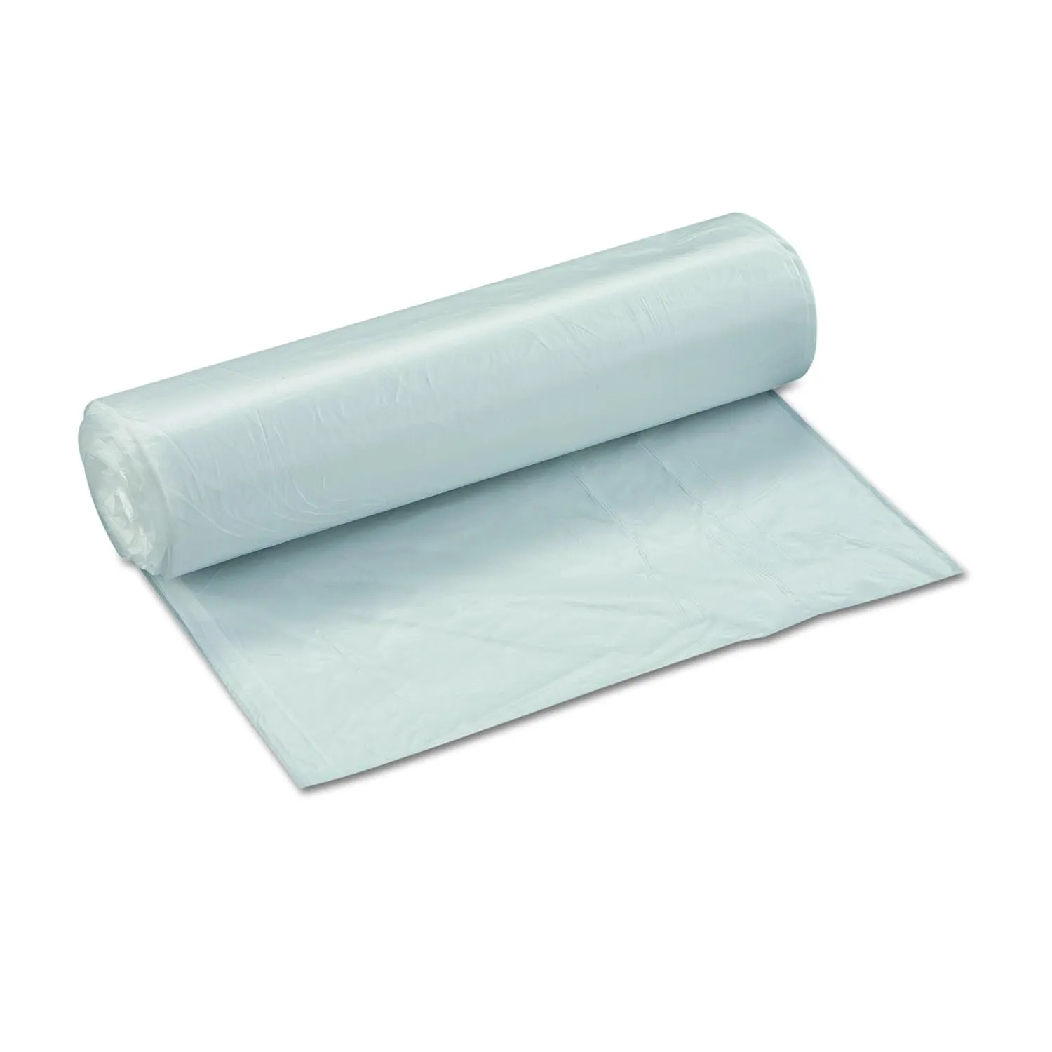 Inteplast S334011N 33 Gallon Capacity, 40" Length x 33" Width x 11 Micron Thickness, Natural Color, High-Density Commercial Coreless Roll Can Liner (Case of 20 Roll, 25 Bags per Roll)