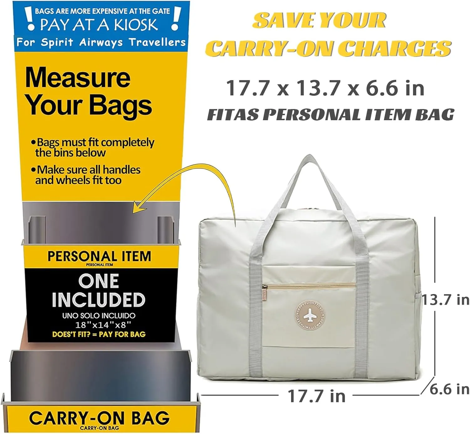 INVODA 5PCS Travel Bags: Foldable Duffle Bags for Short Trips, Carry On, Sports, Gym, or Overnight Use