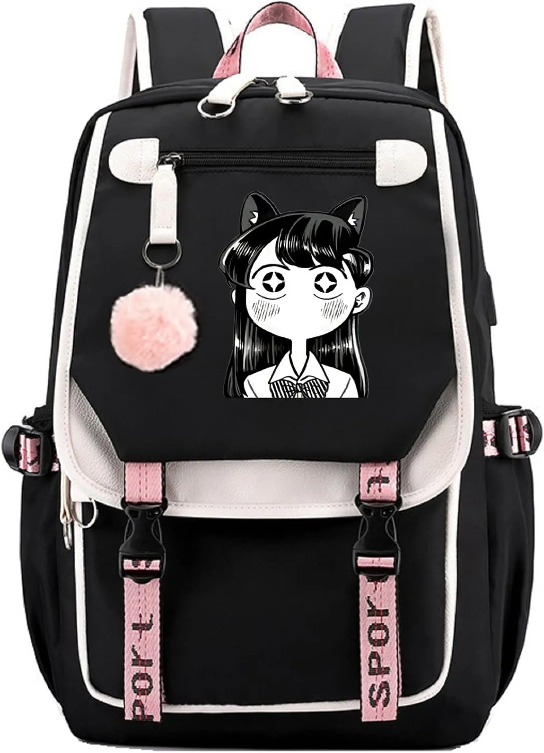ISaikoy Anime Komi can't communicate Backpack Shoulder Bag Bookbag Student School Bag Daypack Satchel B4