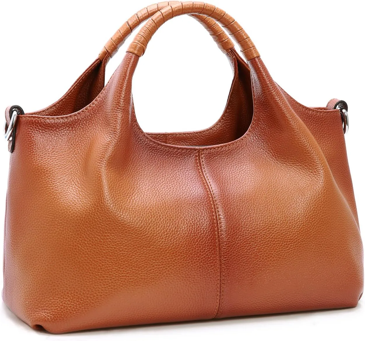 Iswee Genuine Leather Purses for Women Shoulder Handbags Designer Hobo Crossbody Purse Top Handle Purse