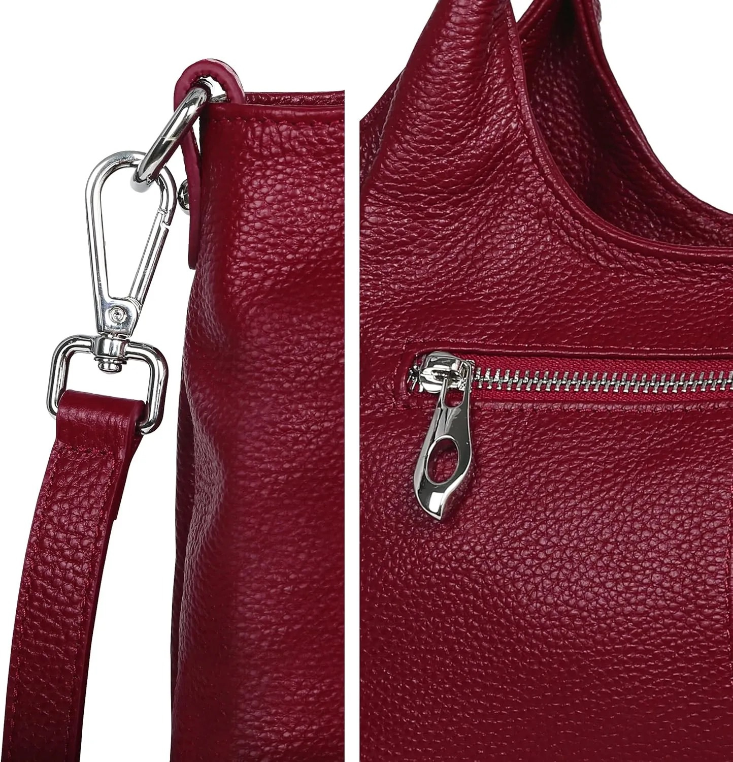 Iswee Genuine Leather Shoulder Bags Purses and Handbags for Women Satchel Designer Cross Body Hobo Medium Size Tote