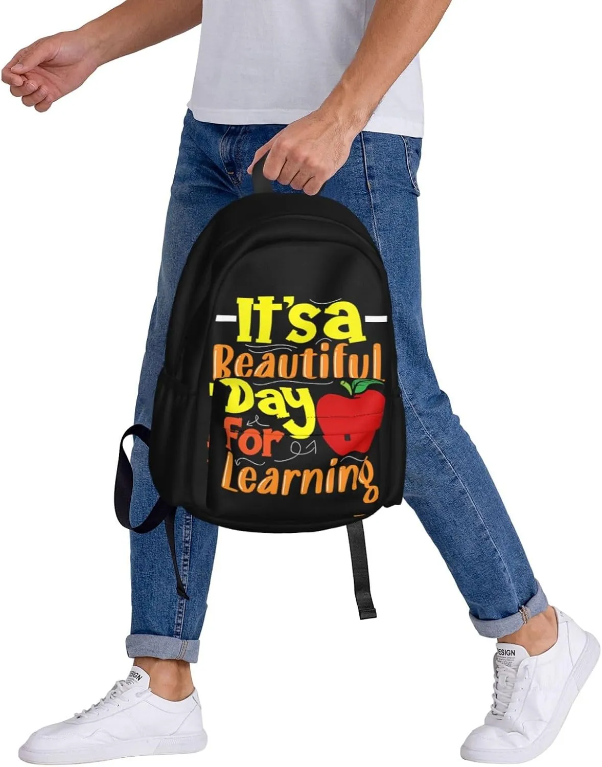 It'S A Beautiful Day For Learning Backpack Casual Laptop Backpack Large Capacity Double Shoulder Bag Travel Daypack For Women Men