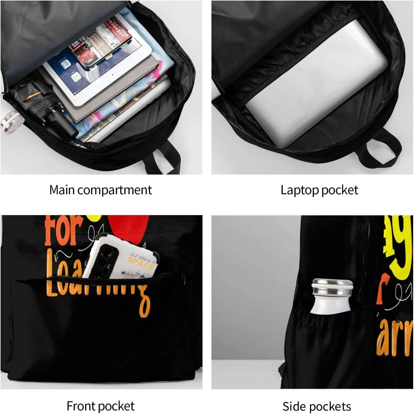 It'S A Beautiful Day For Learning Backpack Casual Laptop Backpack Large Capacity Double Shoulder Bag Travel Daypack For Women Men