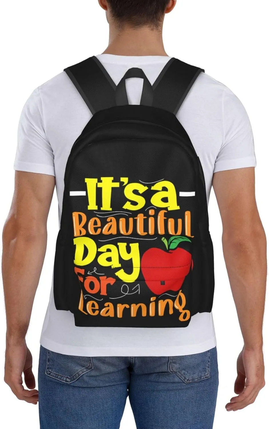 It'S A Beautiful Day For Learning Backpack Casual Laptop Backpack Large Capacity Double Shoulder Bag Travel Daypack For Women Men