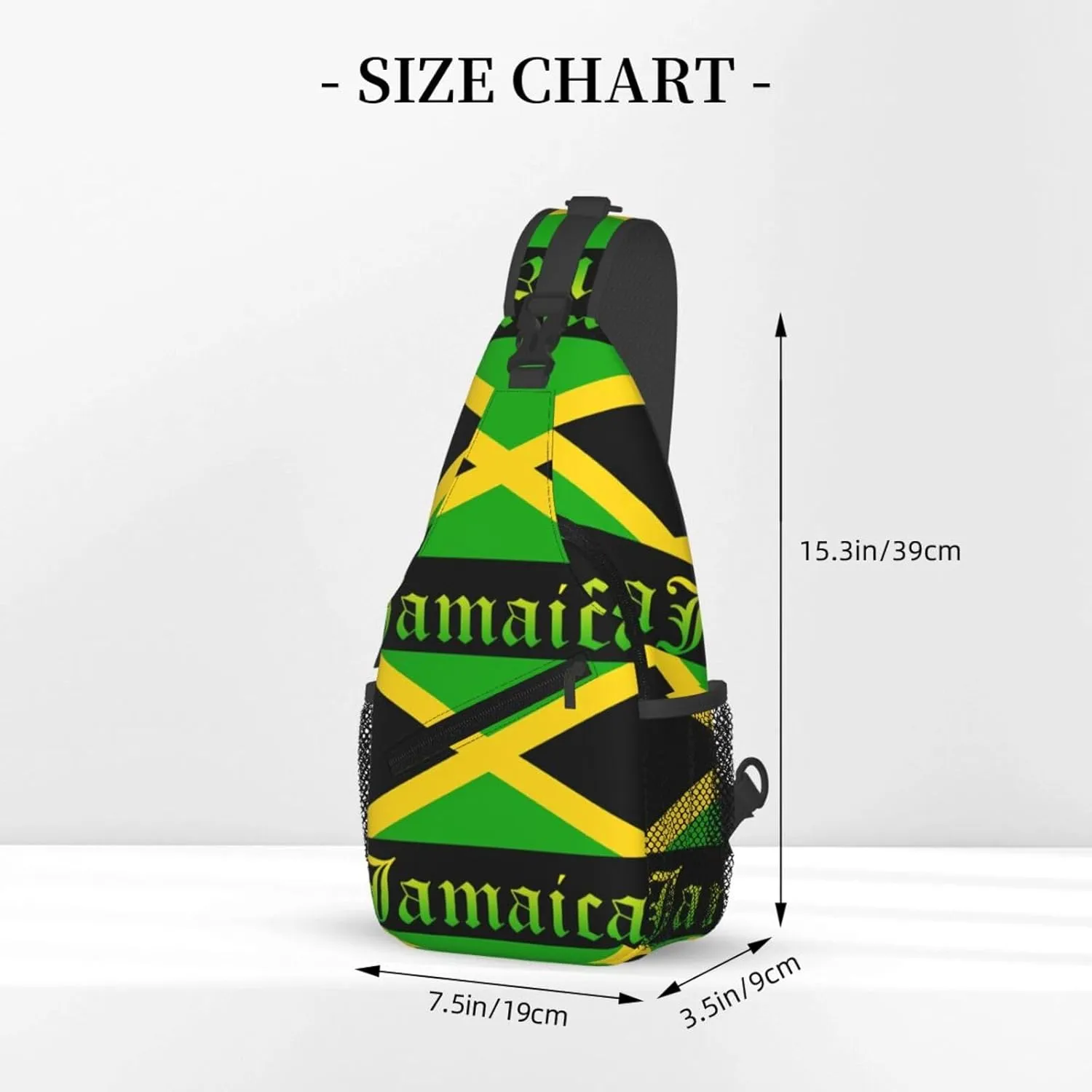 Jamaican Flag Lion Head Sling Bag Adjustable Chest Bags Casual Crossbody Bag Travel Shoulder Backpack