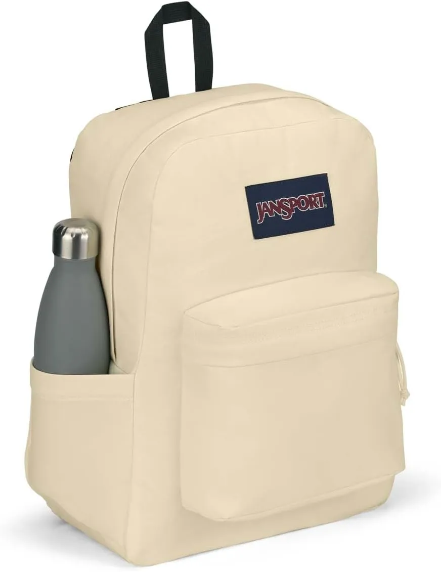 JanSport SuperBreak Plus Backpack with Padded 15-inch Laptop Sleeve and Integrated Bottle Pocket - Spacious and Durable Daypack for Work and Travel - Coconut