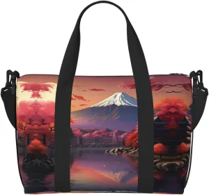 Japan Mount Fuji Landscape Duffel Bags for Traveling - Lightweight Personal Item Travel Bags for Women, Gym Bags for Men
