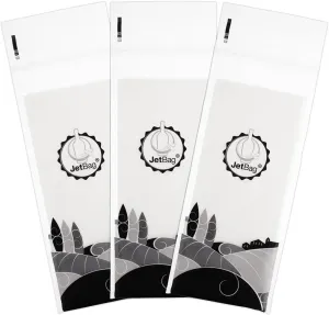 Jet Bag - Protective, Absorbent, Reusable Wine Bags for Travel (Set of 3) Made in the USA - Clear Back allows for Custom Insert