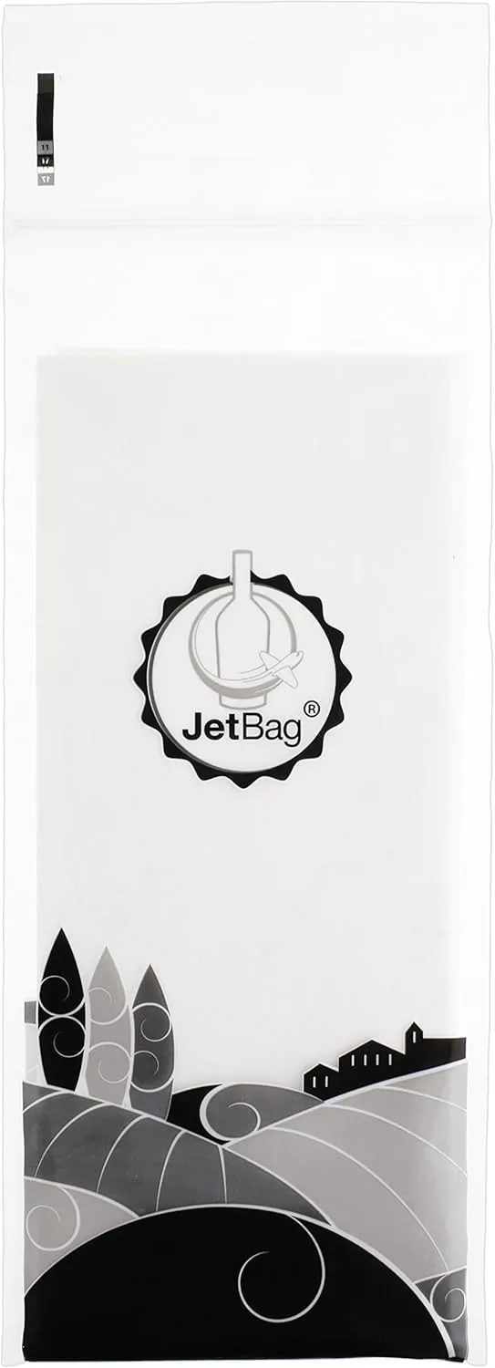 Jet Bag - Protective, Absorbent, Reusable Wine Bags for Travel (Set of 3) Made in the USA - Clear Back allows for Custom Insert