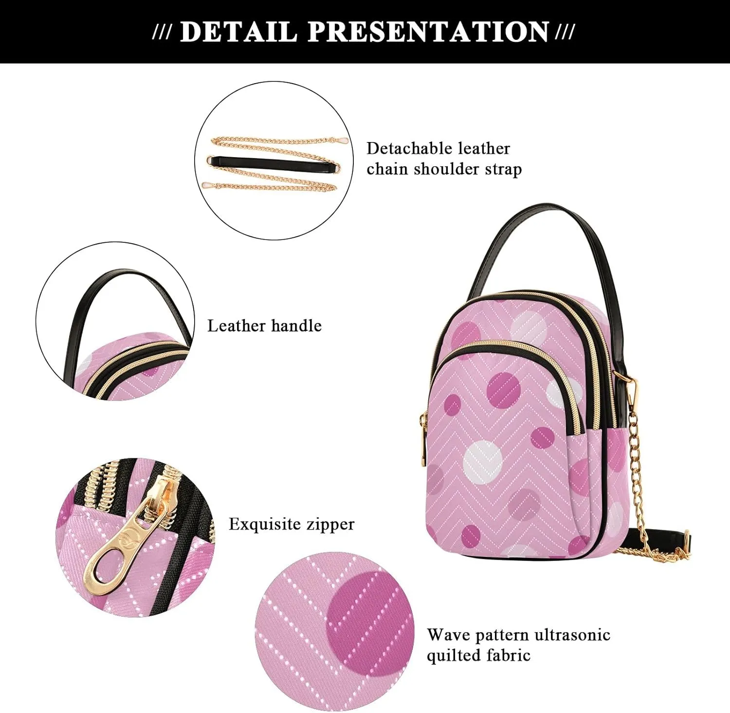 Joisal Cute Unicorn in Space Galaxy Small Crossbody Bags for Women Triple Zip Women Handbag, Cell Phone Purse Crossbody