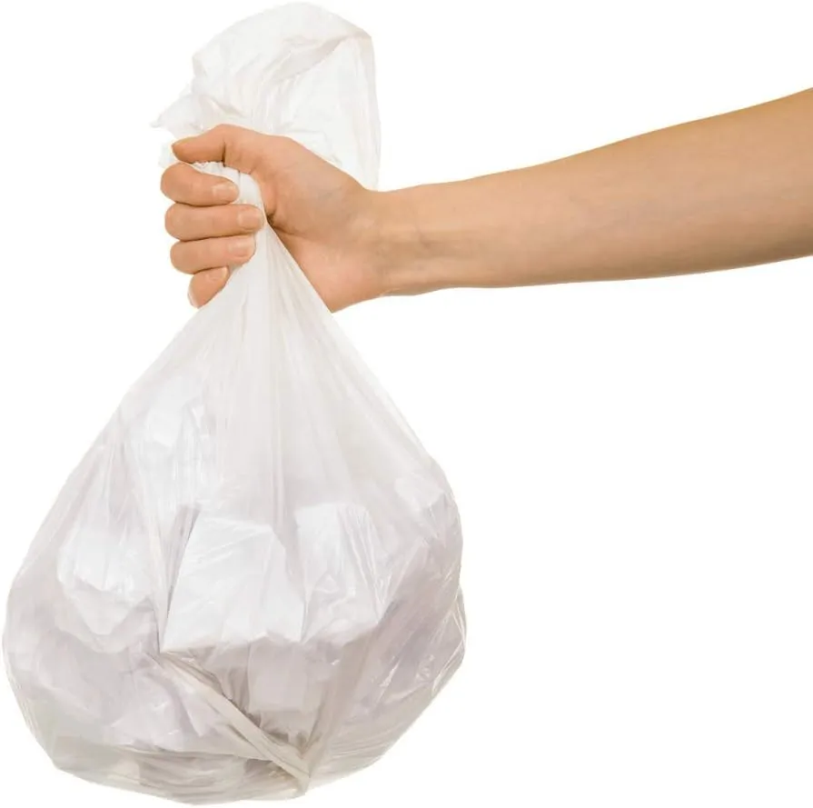 Karat Trash Bags [4-7 Gal - 1000 pc] | 6 Microns | Clear High Density Garbage Can Liners | 24" x 24"