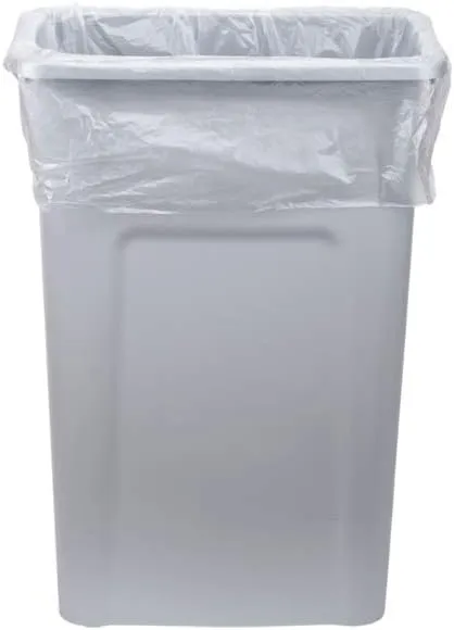 Karat Trash Bags [4-7 Gal - 1000 pc] | 6 Microns | Clear High Density Garbage Can Liners | 24" x 24"