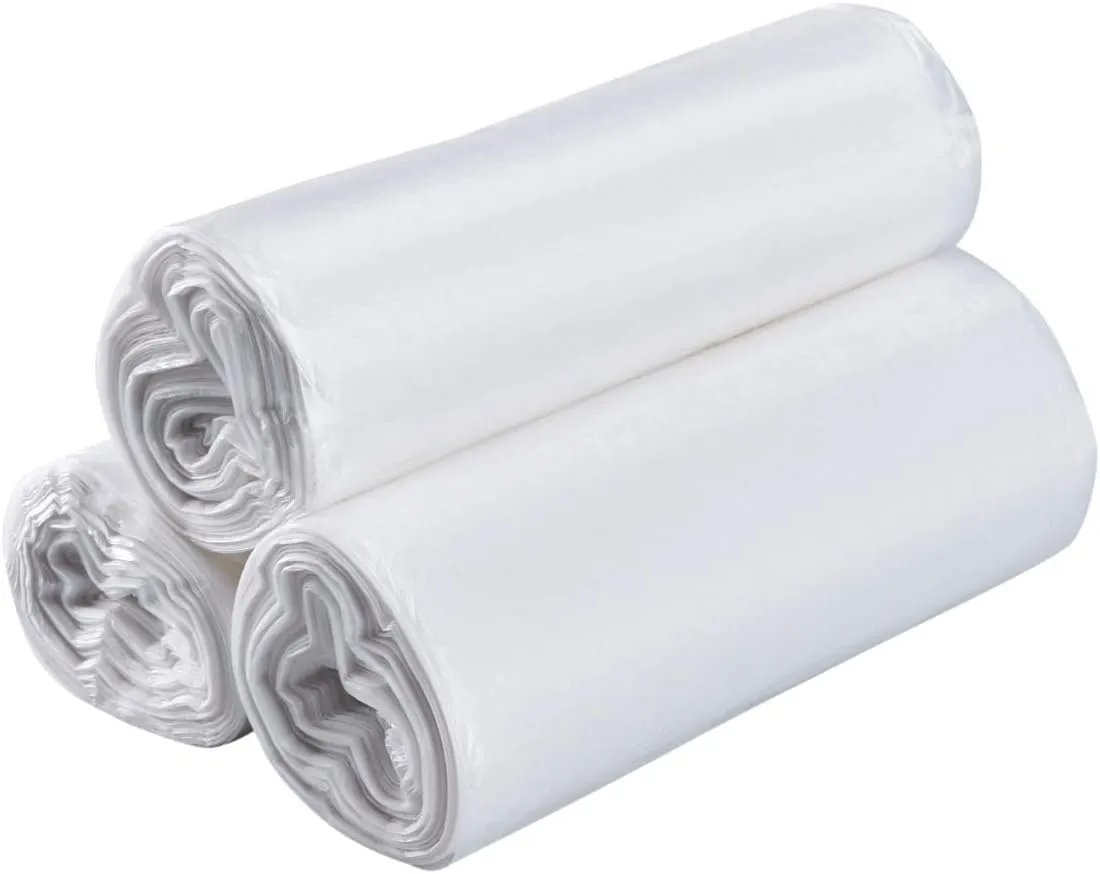 Karat Trash Bags [4-7 Gal - 1000 pc] | 6 Microns | Clear High Density Garbage Can Liners | 24" x 24"