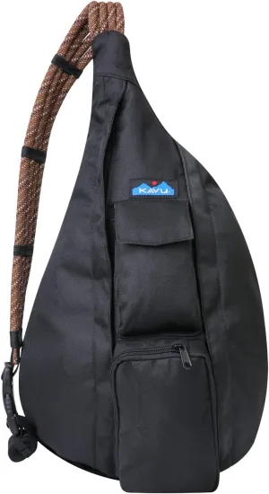 KAVU Rope Sling - Compact Lightweight Crossbody Bag - Jet Black