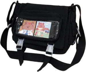 Kawaii Messenger Women Laptop Bags Lightweight Crossbody Shoulder with Cute Accessories Travel