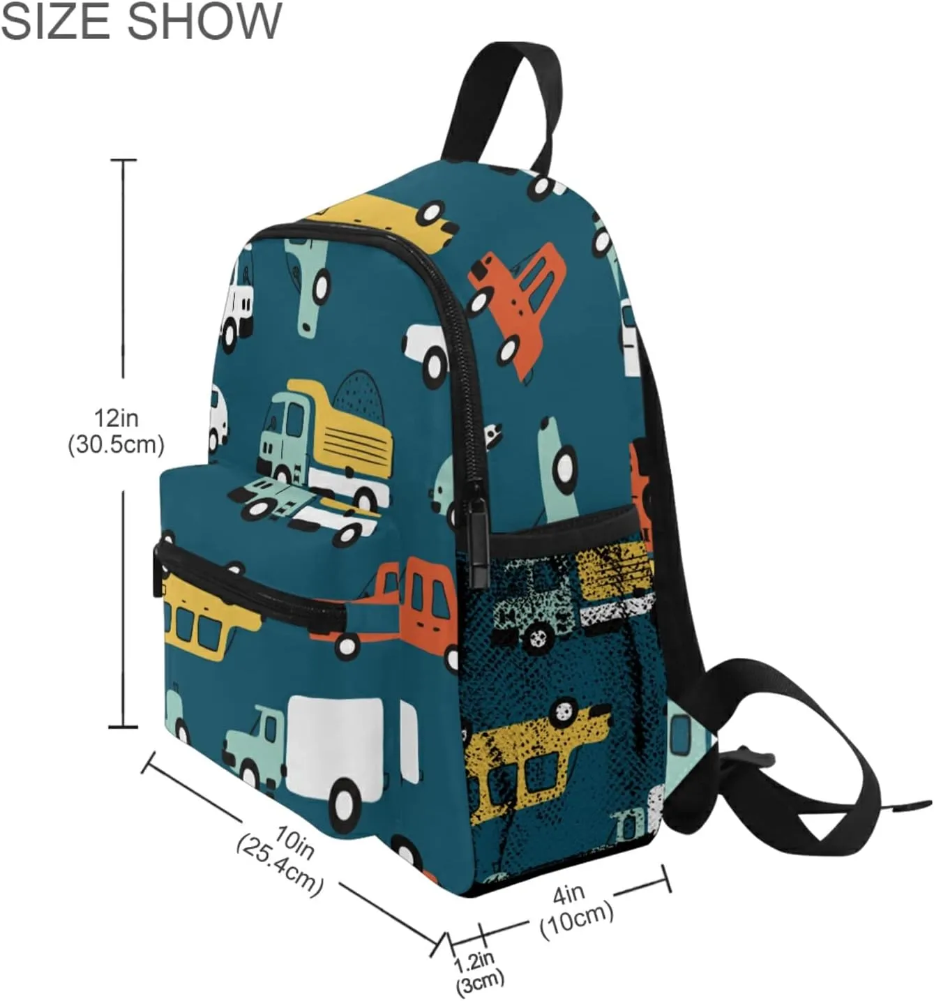 Kids Backpack for boys Car Childish Truck Toddler Bags Children Preschool Kindergarten Small Chest Strap 3-8 Years Old