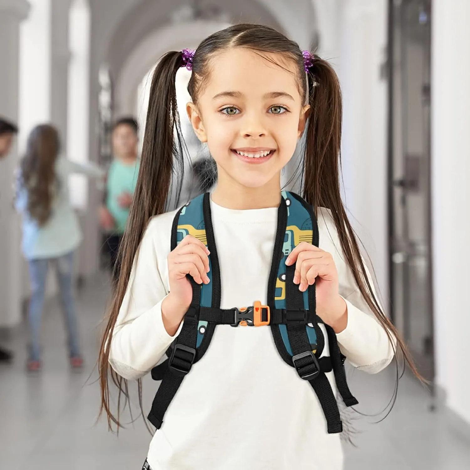 Kids Backpack for boys Car Childish Truck Toddler Bags Children Preschool Kindergarten Small Chest Strap 3-8 Years Old